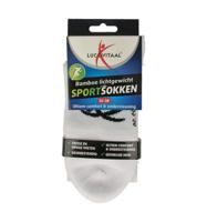 Lucovitaal Sportsokken Bamboe 35-38 Wit - thumbnail
