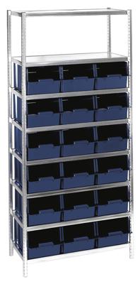 Raaco Rek met 18x bak 9-2800 galva/bl 18-40 - 181174 - 181174 Raaco Rek met 18x bak 9-2800 galva/bl 18-40 - 181174 - 181174