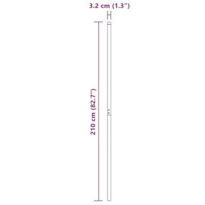 Hekpalen 12 pcs Groen 210 cm Poedergecoat staal Hekpalen 12 pcs Groen 210 cm Poedergecoat staal
