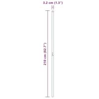 Hekpalen 12 pcs Groen 210 cm Poedergecoat staal - thumbnail