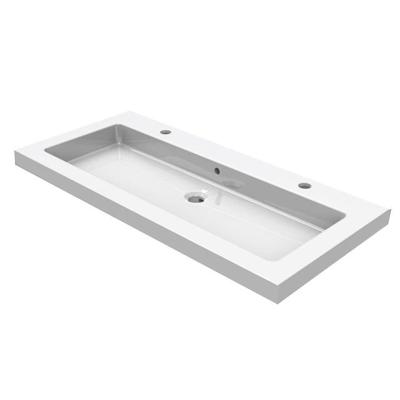 Wiesbaden keramische meubelwastafel 100x46 2 kr.gaten