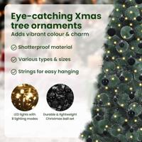 VidaXL Kunstmatige voorverlichte kerstboom met bal set groen 150 cm - thumbnail