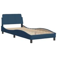 Bedframe zonder matras 80x200 cm stof blauw - thumbnail
