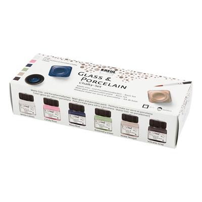 Creativ Company Glas- en porseleinverf, diverse kleuren, 6x20 ml/ 1 doos