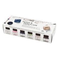 Creativ Company Glas- en porseleinverf, diverse kleuren, 6x20 ml/ 1 doos - thumbnail