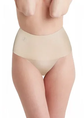 Corrigerende string - Sleek Smooth Thong - Shapewear string - Zwart - Huidskleur