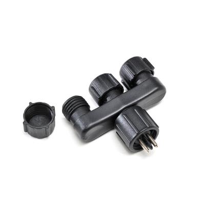 KonstSmide Splitter 12 volt (1=3) zwart - 7449-000