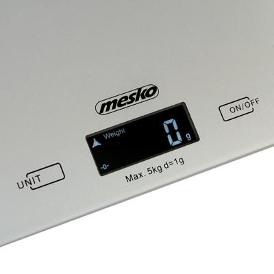 Mesko MS 3145 Elektronische keukenweegschaal Grijs Aanrecht Rechthoek