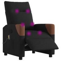 Massagestoel elektrisch verstelbaar stof zwart - thumbnail