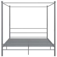 Hemelbedframe metaal grijs 180x200 cm - thumbnail