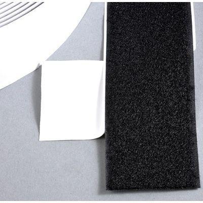 Klitteband klevend 50mm zwart lus 25m