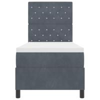 Boxspring bed met matras Donkergrijs 80 x 200 cm Fluweel - thumbnail
