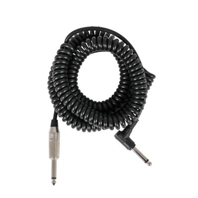 Devine GIT6/C/B jack 2p - jack 2p haaks krulkabel 6 meter