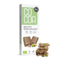 Cocoa Chocolade Pistachios & Salt Reep - thumbnail