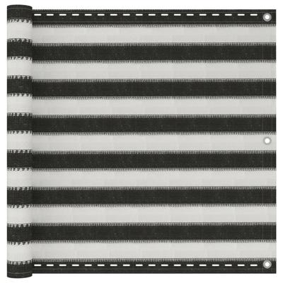 Balkonscherm antraciet en wit 90x600 cm HDPE