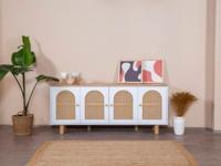 Dressoir BOHEMIAN 4 deuren wit - thumbnail