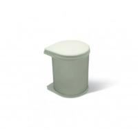 Hailo Mono afvalemmer rvs/zwart - thumbnail