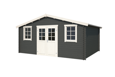 Blokhut Udo 480x300 Carbon Grey-Wit Outdoor Life - Outdoor life