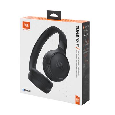JBL Tune 520BT draadloze on-ear-koptelefoon in zwart - Met JBL Pure Bass Sound, Bluetooth 5.3, handsfree bellen en 57 uur batterijduur