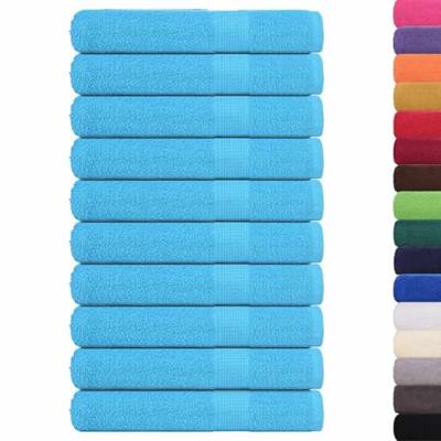 VidaXL Handdoeken frogn 10 st 100x200 cm 360 g/m² turquoise