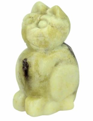 Kat van Edelsteen Lichte Jade Kat van Edelsteen Lichte Jade