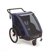 Polisport fietskar trailer incl. stroller kit grijs/blauw - thumbnail