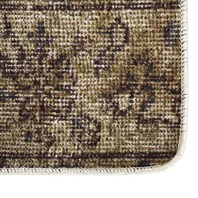 Vloerkleed wasbaar anti-slip patchwork 80x300 cm meerkleurig - thumbnail