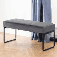 Xemo bank velours grijs. - thumbnail
