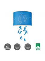 Home sweet home lampenkap Dolphins kinderkamer Ø 30 cm - blauw - thumbnail
