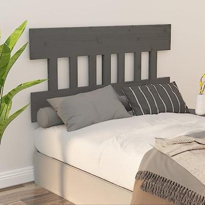 Hoofdbord 203,5x3x81 cm massief grenenhout grijs