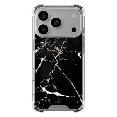iPhone 17 Pro shockproof hoesje - Marmer zwart