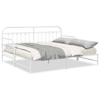Bedframe voor een daybed met hoofdeinde Wit 100 x 200 cm Staal - thumbnail