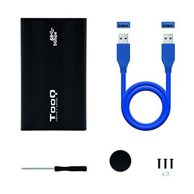Externe Doos TooQ TQE-2524B 2.5" HD SATA III USB 3.0 Zwart 2,5"
