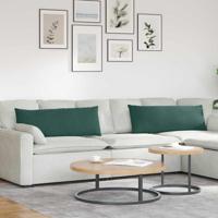 VidaXL Sofa kussens 2 stuks donkergroen 120 x 40 cm cordstof - thumbnail