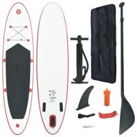 VidaXL Stand up paddleboardset opblaasbaar rood en wit - thumbnail