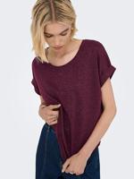 Only Onlmoster Glitter S/s Top Noos Jrs T-shirt Korte Mouw Chocolate Truffle Lurex - thumbnail