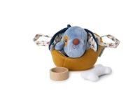 Pluchen dier en zijn mand LILLIPUTIENS blauw - thumbnail