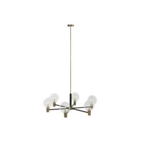 Plafondlamp DKD Home Decor 83 x 83 x 128 cm Kristal Zwart Gouden Metaal 9 W - thumbnail