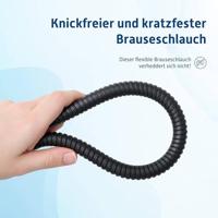 Ben doucheslang metaal 125cm gestructureerd zwart - thumbnail