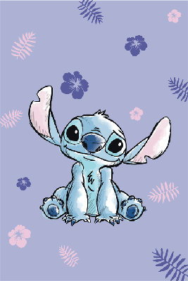 Stitch fleece plaid 100 x 150 cm paars