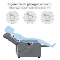 Massagestoel verstelbaar kunstleer grijs - thumbnail