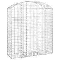 VidaXL Schanskorf gewelfd 150x50x160/180 cm gegalvaniseerd ijzer - thumbnail
