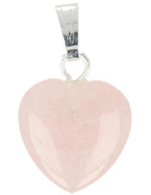 Edelstenen Hanger Roze Kwarts Hart (12 mm)
