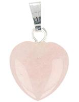 Edelstenen Hanger Roze Kwarts Hart (12 mm) - thumbnail