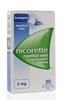 Nicorette Suikervrij Kauwgom 2 mg Menthol Mint - thumbnail