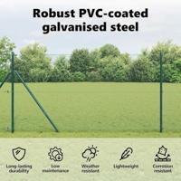 VidaXL Gelaste draadhek groen 1.4 x 10 m - thumbnail