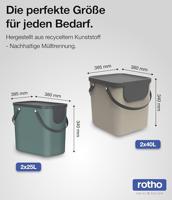 Rotho Albula Afvalscheidingsprullenbak 25L Mistletoe Wit - thumbnail