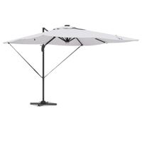 VidaXL Roma parasol beige 286 x 284 x 270 cm aluminium en polyester - thumbnail