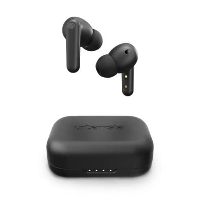 Urbanista London True Draadloze Oordopjes, hoofdtelefoon actieve ruisonderdrukking, 25 uur afspeeltijd, draadloze oplaadcase, bluetooth 5.0, uitstekende belkwaliteit, compatibel Android en iOS, Zwart