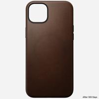 Nomad Modern lederen hoesje iPhone 15 Plus - Rustic Brown - thumbnail